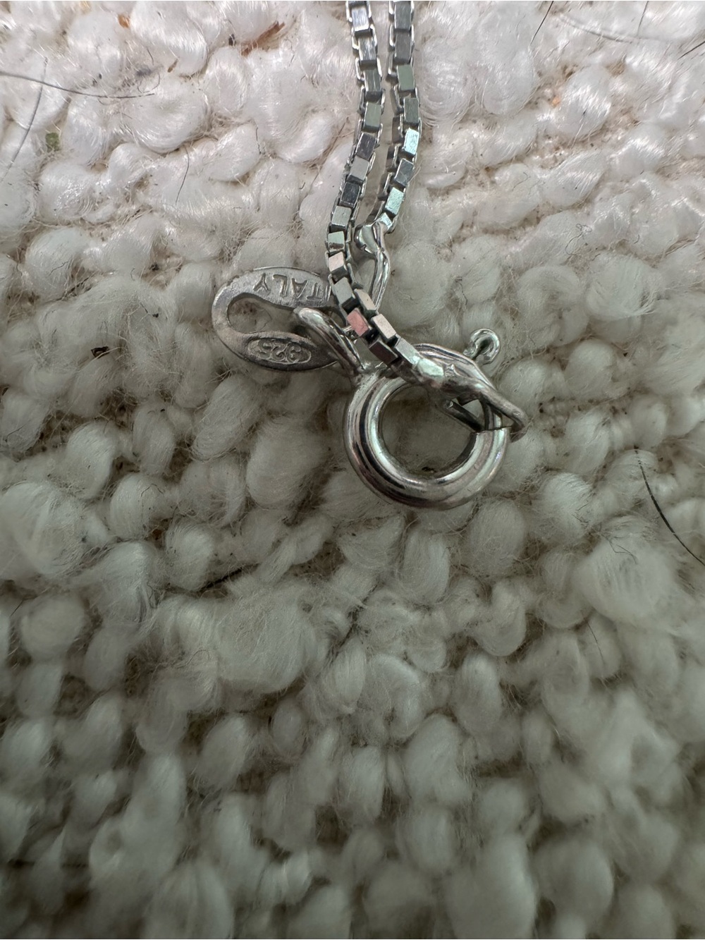 Silver Christmas Tree Pendant Necklace - Sterling silver chain - Picture 3 of 3